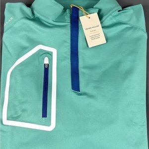 Peter Millar Golf Pullover Crown Sport Forge 1/4 Zip 3XL Blue Billiard $145
